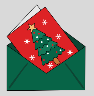 Christmas card clip art